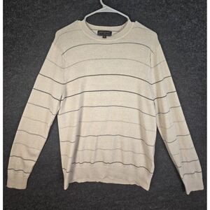 Banana Republic Men's Crew Neck Merino Wool Striped Sweater Size M